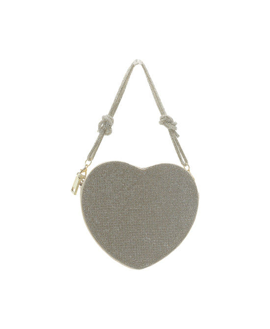 Heart Shape Handle Bag w/ Rhinestones view 1