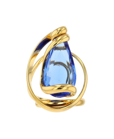 Genuine Teardrop Crystal Adjustable Ring image 1