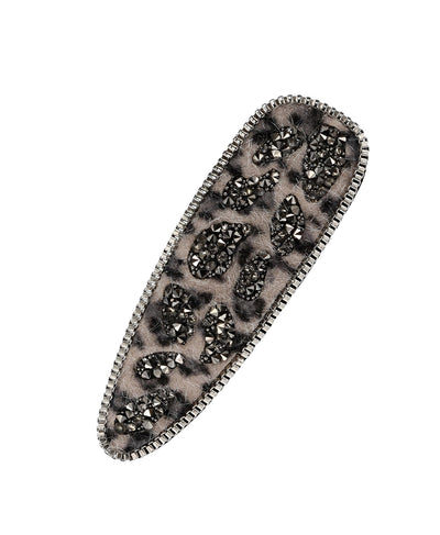 Leopard w/ Crystal Hair Snap Clip image 3