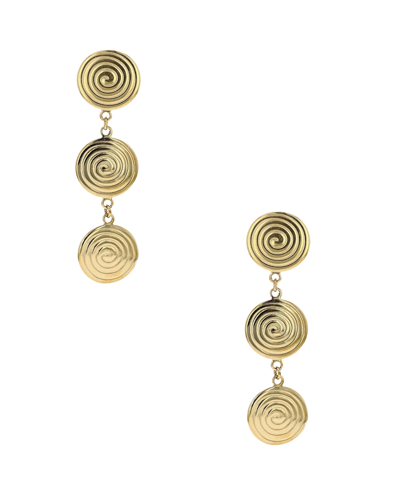Metal Spiral Clip-On Drop Earrings image 1