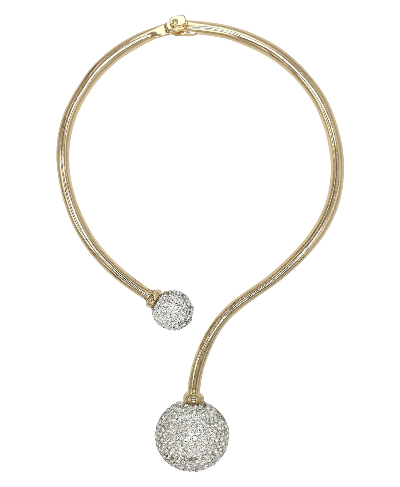 Hinged Pave Spheres Wrap Necklace image 1