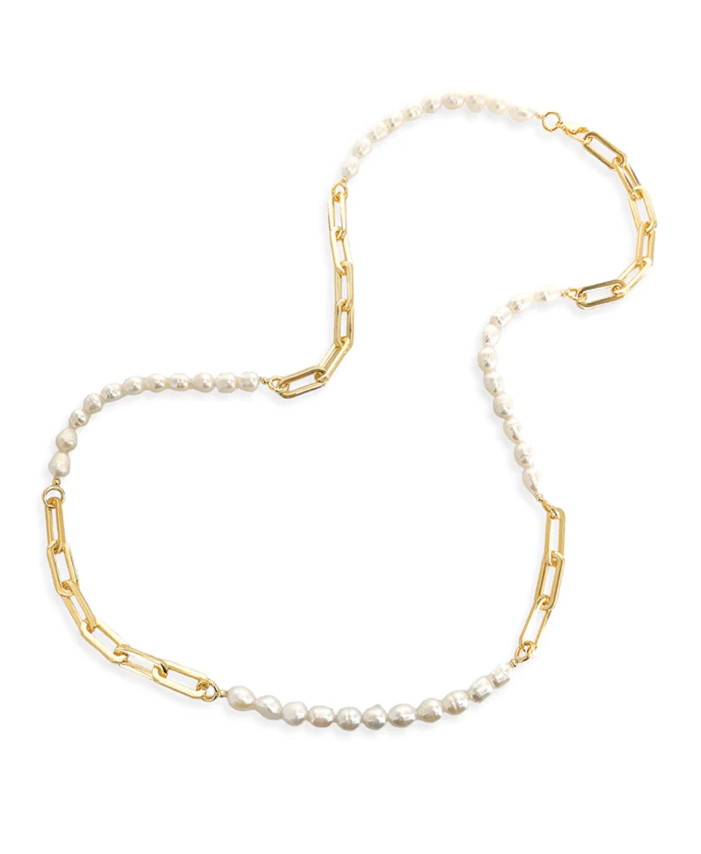 Long Chain & Pearl Necklace image 1