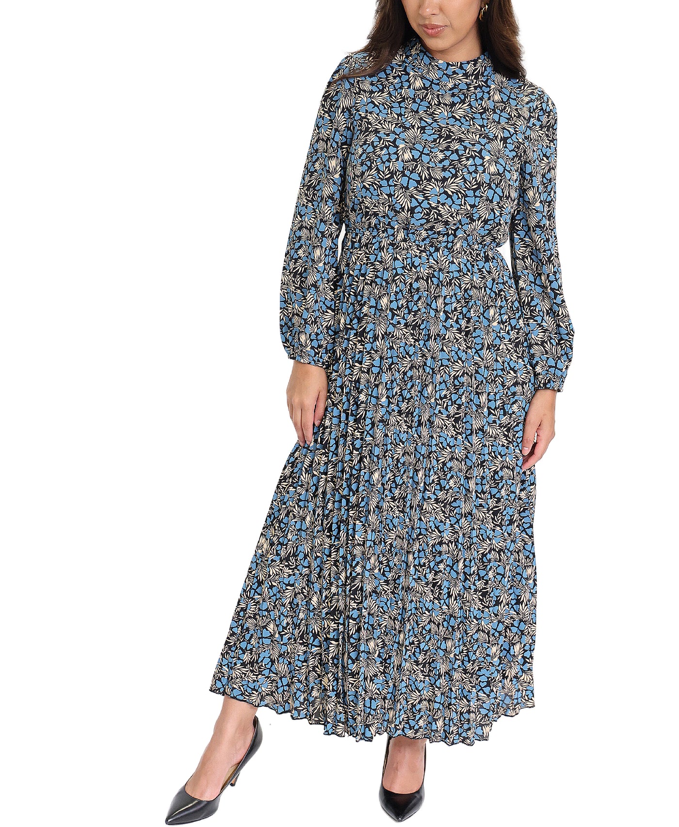 Floral Print Pleated Dress image 1
