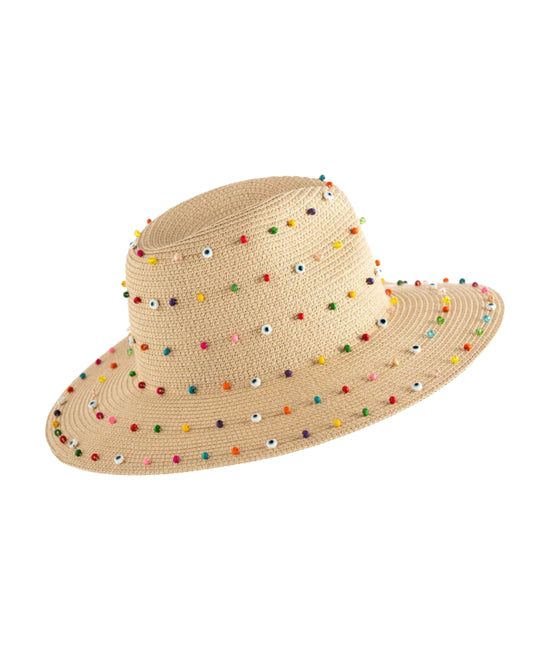 Beaded Straw Hat view 1