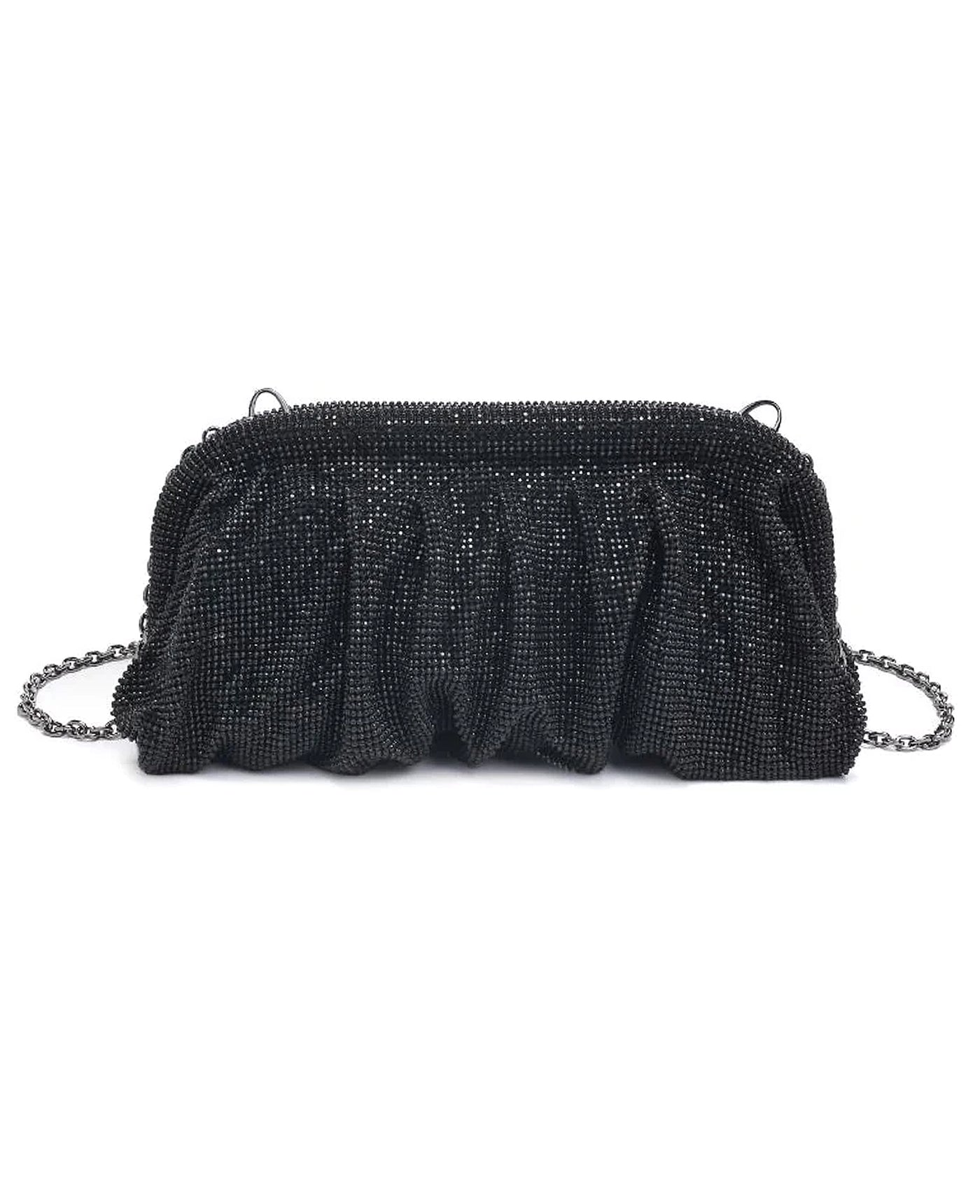 Evening Mesh Pouch Clutch w/ Crystals view 2
