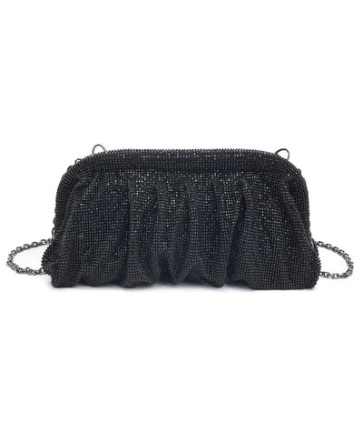 Evening Mesh Pouch Clutch w/ Crystals image 2
