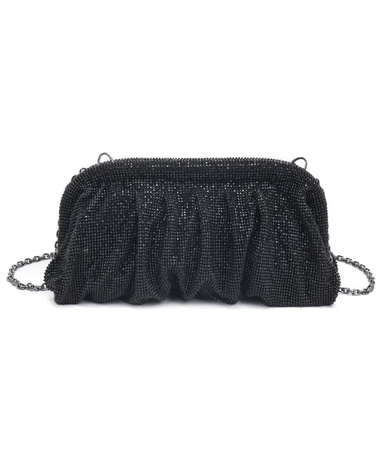 Evening Mesh Pouch Clutch w/ Crystals view 2